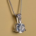 Damhalsband med runt hänge D537 5