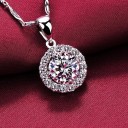 Damhalsband med runt hänge D760 5