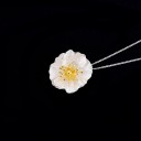Damhalsband med blomma D599 4
