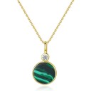 Damhalsband med malakit 1