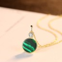 Damhalsband med malakit 3