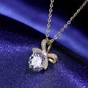 Damhalsband med rosett 2