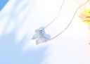 Damhalsband med rosett D223 6