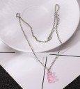 Damhalsband med nallebjörn G735 7
