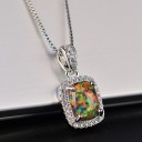 Damhalsband med opal G576 2