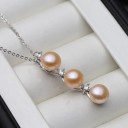 Pärlhalsband för kvinnor D414 4