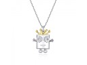 Kvinnors halsband med en robot 2