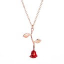 Damhalsband med ros D66 1