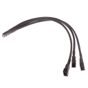 26cm 4pinový napájecí rozbočovací kabel ventilátoru PC s 1 samčí a 3 samičí koncovkou Prodloužení pro chlazení počítačových ventilátorů 1