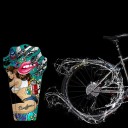27 x 15 cm Universal Front and Rear Bicycle Mudguard Colourful Design Woman Lips Skull Graffiti 4