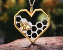 Damhalsband med ett bi D490 1