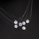 Damhalsband med zirkon D50 3