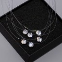 Damhalsband med zirkon D50 4
