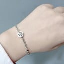Damesarmband met smiley en hartjes 2