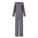 Jumpsuit för kvinnor med knappar och fickor 1