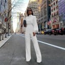Jumpsuit för kvinnor med puffade ärmar A2159 1