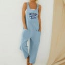Jumpsuit för kvinnor med fisktryck 3