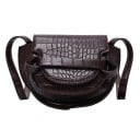 Dams crossbody-väska i halvmåneform med krokodilsmönster Klaff och smal axelrem i PU-läder och polyester 20,5 x 14 x 10,5 cm 4