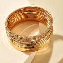 Solid armband för kvinnor 14 st 4