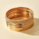 Solid armband för kvinnor 14 st 6