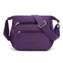 Dam crossbody-väska med fickor med dragkedja Bred justerbar rem Nylon och polyester 24 x 20 x 14 cm För varje dag 6