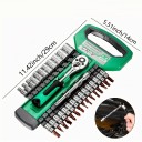 28-teiliges Satz Ratschen-Schlüssel 1/4 Stecknüsse Verlängerung 72-Zahn-Mechanismus mechanisches Werkzeugset 2