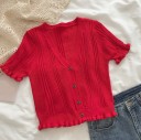 Dámský pletený crop top A2333 2