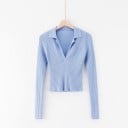 Dámský pletený crop top G249 4