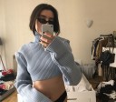 Dámský pletený crop top G254 3
