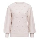 Jersey de punto para mujer con pompones G354 4