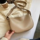 Dams crossbody-väska över axeln i halvmåneform Dragkedjestängning Justerbar rem med spänne PU-läder och polyester 27 x 6 x 19 cm 3