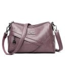 Dam crossbody-väska med dragkedja och diagonala paneler på framsidan Avtagbar rem över axeln och över kroppen 28 x 11 x 18 cm 6
