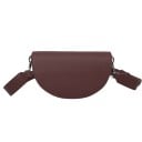 Damernas crossbody-väska i halvmåneform med lock Bred avtagbar rem över axeln PU-läder och polyester 20 x 12 x 8 cm 3