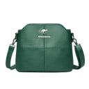 Damernas crossbody-väska med fint rynkat ytskikt Dekorativt stygn Avtagbar rem PU-läder och polyester 23 x 13 x 18 cm 4