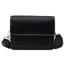Dam crossbody väska med lock och bred rem Liten axelväska i PU-läder och polyester Mått 19 x 15 x 6 cm 2