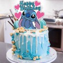 28er Set Tortenaufsätze Bunte Comicfiguren mit Happy Birthday Schriftzug Thematische Tortendekoration für Feiern 3