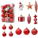 29 pcs Hanging Christmas Decorations for Interiors Various Shapes Balls Snowmen Cones Home Decor for Tree and Festive Decoration 5