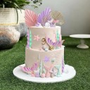 29er Set Tortendekorationen Meereswelt Meerjungfrauenschwanz Seesterne Perlen Blätter Happy Birthday Bunte Geburtstagsdeko 3