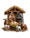 2D Acrylic Christmas Table Decoration 20 x 20 cm Nativity Jesus Birth Cartoon Print Christmas Ornament Gift Home Decoration 1