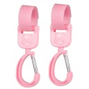 2er Set drehbare Kinderwagenhaken 15 cm Universal-Taschenhalter 360° drehbar Klettverschluss 7