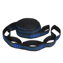 2er Set Hängemattengurte schwarz 2m 5 Ösen Tragkraft 300kg Polyester Baumbefestigungsgurte zum Aufhängen des Netzes 5