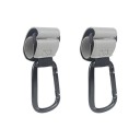 2er Set Kinderwagenhaken mit Karabiner 20 cm Verstellbarer Taschenhalter Einkaufsgurt für Kinderwagengriff 10