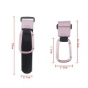2er Set Kinderwagenhaken mit Karabiner 20 cm Verstellbarer Taschenhalter Einkaufsgurt für Kinderwagengriff 3
