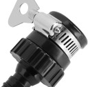 2er Set Universal-Hahnadapter Schnellanschluss für Gartenschlauch Kunststoffverlängerung mit Metallclip Zum Autowaschen und Bewässern 3
