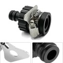 2er Set Universal-Hahnadapter Schnellanschluss für Gartenschlauch Kunststoffverlängerung mit Metallclip Zum Autowaschen und Bewässern 4