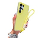 2i1 Etui til Samsung Galaxy S25 Ultra med håndledsrem Silikonecover med geléeffekt Mobilcover med snor til hånden 1