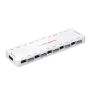 2i1 PWM- och ARGB-hub 10x 5V 3pin och 10x 12V 4pin SATA-strömförsörjning 3/4pin-ingång magnetisk bas 16,4x4,8x1,5 cm 5