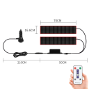 2in1 LED Pixel Panel 70 x 16,6 cm Teufelsauge mit Fernbedienung Selbstklebendes Auto Panel 12-24 V mit 260 cm Kabel für Fenster 2