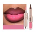 2in1 Matte Lippenstift 3,5 g und plumpender Lipgloss 2,5 g Farb- und klebefreier Glanz Volumeneffekt Zwei Schritte Lippen-Make-up 5