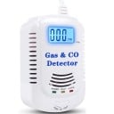 2in1 Rilevatore di monossido di carbonio CO e gas infiammabili Metano Propano Gas naturale Display LED Allarme vocale Alimentazione 220 V Rilevatore 1